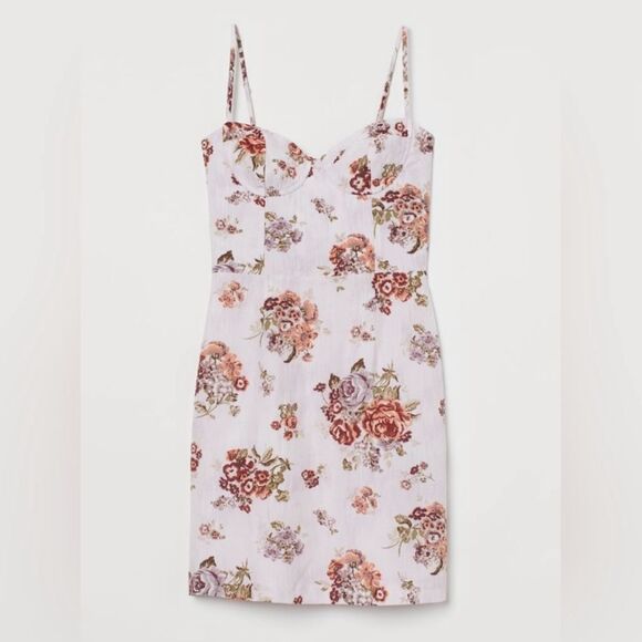 H&M X Brock Collection bustier floral mini dress - Picture 2 of 6